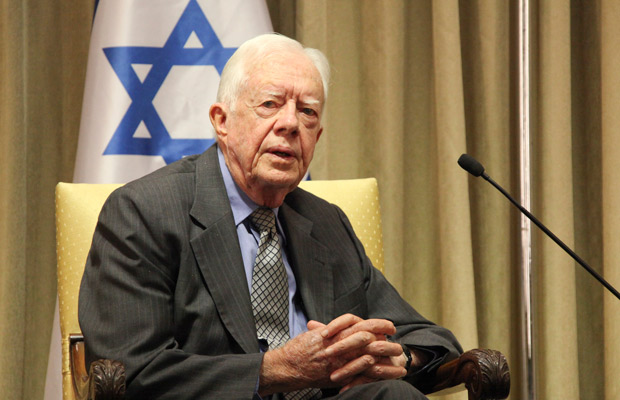 Jimmy Carter meets with President Peres of Israel
